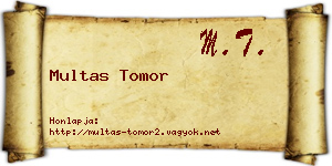 Multas Tomor névjegykártya